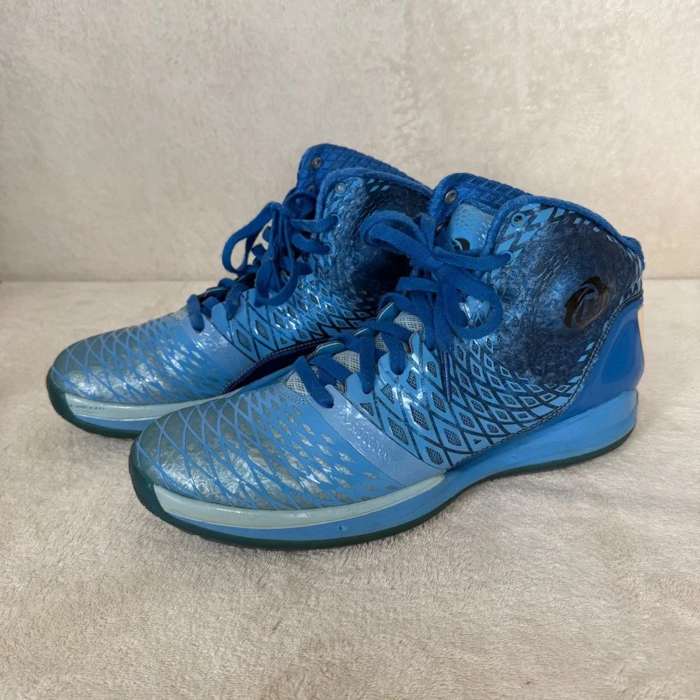 Adidas D Rose 3.5 Blue Basketball Shoes High Top Mens 11